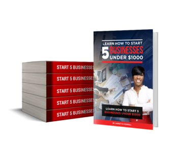 START 5 BUSINESSES FOR UNDER $1000 - E -BOOK VERSION